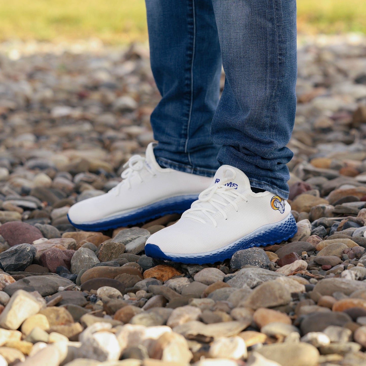 Los Angeles Rams Gradient Midsole White Sneakers